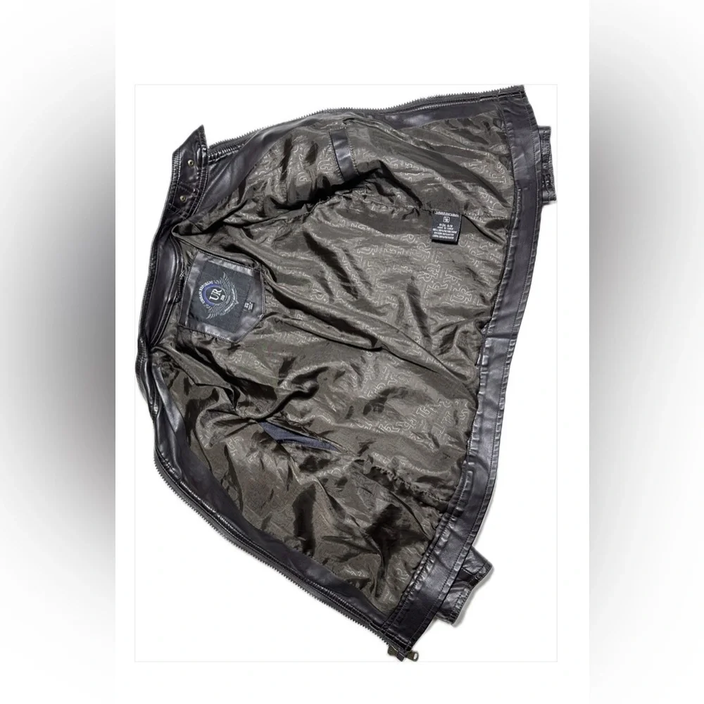 Urban Republic Black Faux Leather Jacket Kid size 5/6